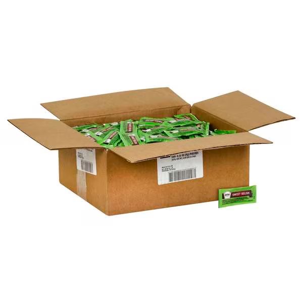 Heinz Single Serve Sweet Relish 9g Packet, PK500, Heinz, Mfr#: 10013000531501